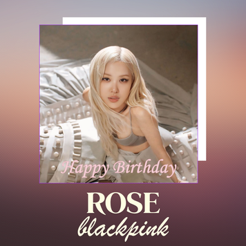 Вітальна листівка BLACKPINK Rose "HAPPY BIRTHDAY" 70030 фото