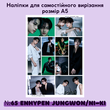 Наліпки для самовирізання #65 ENHYPEN Jungwon & Ni-Ki 20065 фото