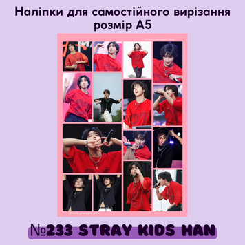 Наліпки для самовирізання #233 STRAY KIDS Han 20233 фото