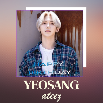 Вітальна листівка ATEEZ Yeosang "HAPPY BIRTHDAY" 70015 фото