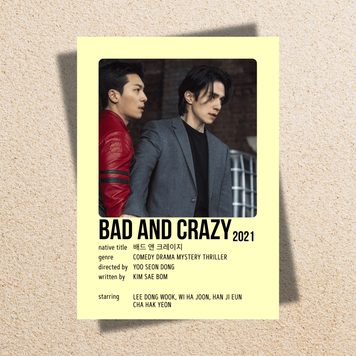 Міні-постер для декору дорама "Bad And Crazy" 71007 фото