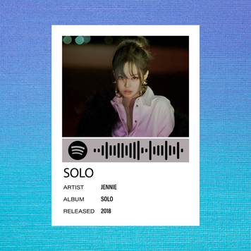 Листівка з посиланням на spotify JENNIE "Solo" 60126 фото