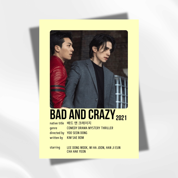 Міні-постер для декору дорама "Bad And Crazy" 71007 фото