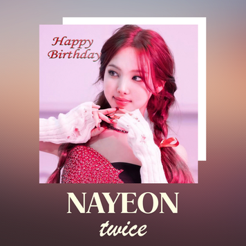Вітальна листівка TWICE Nayeon "HAPPY BIRTHDAY" 70178 фото