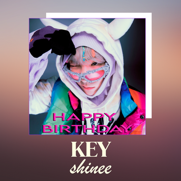 Вітальна листівка SHINee Key "HAPPY BIRTHDAY" 70170 фото