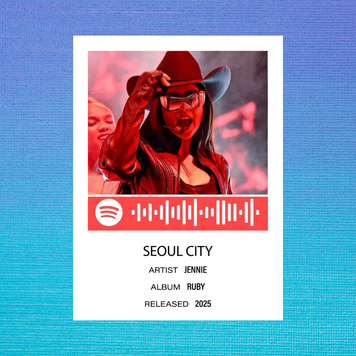 Листівка з посиланням на spotify JENNIE "Seoul City" 60125 фото
