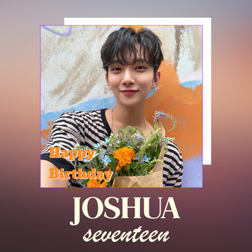 Вітальна листівка SEVENTEEN Joshua "HAPPY BIRTHDAY" 70164 фото