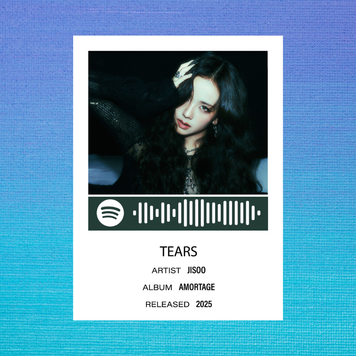 Листівка з посиланням на spotify JISOO "Tears" 60128 фото