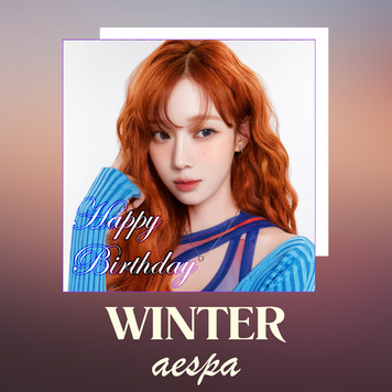 Вітальна листівка AESPA Winter "HAPPY BIRTHDAY" 70005 фото