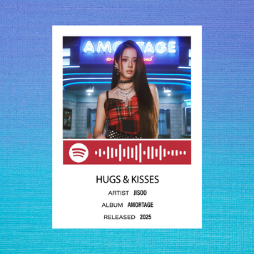 Листівка з посиланням на spotify JISOO "Hugs & Kisses" 60116 фото