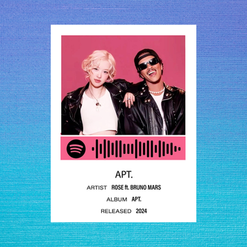 Листівка з посиланням на spotify ROSE ft BRUNO MARS "Apt." 60109 фото