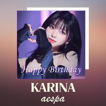 Вітальна листівка AESPA Karina "HAPPY BIRTHDAY" 70001 фото